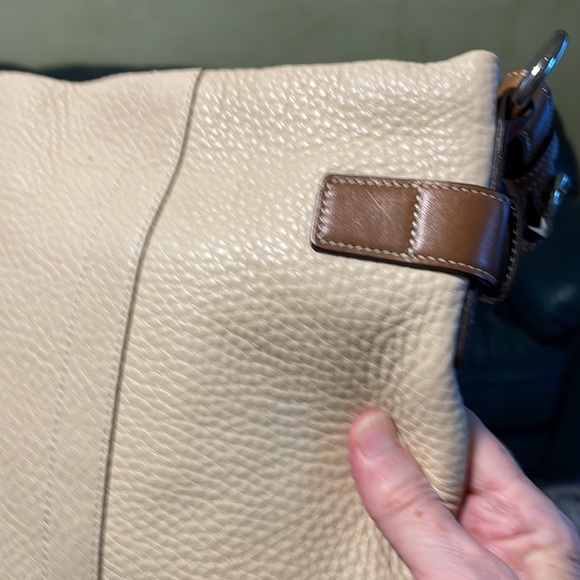 COACH tan and brown leather handbag. EUC - Picture 9 of 15